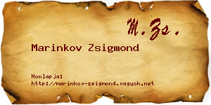 Marinkov Zsigmond névjegykártya